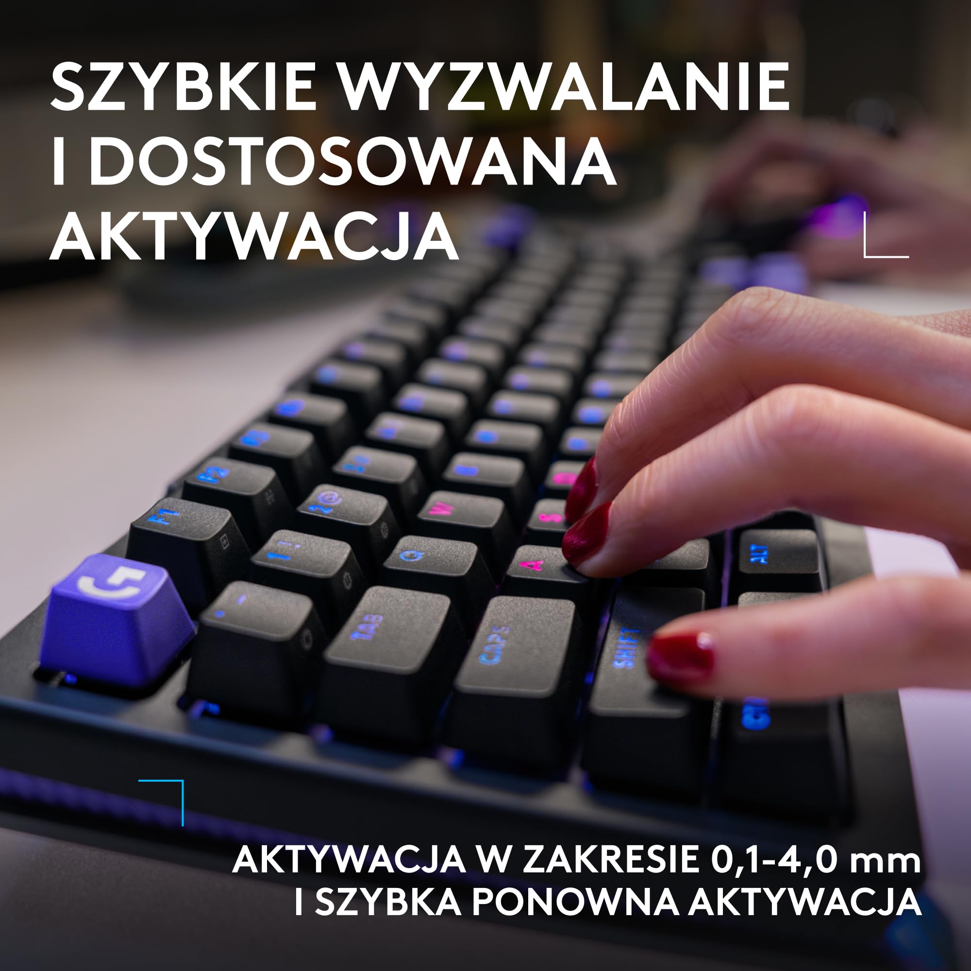 Logitech G G512 X 98 DUAL SWAP, analogowa/mechaniczna klawiatura do gier z wymiennymi czujnikami TMR, częstotliwość odświeżania 8K, SZYBKIE WYZWALANIE, LIGHTSYNC RGB, PC, Mac, US INT'L QWERTY - Czarny