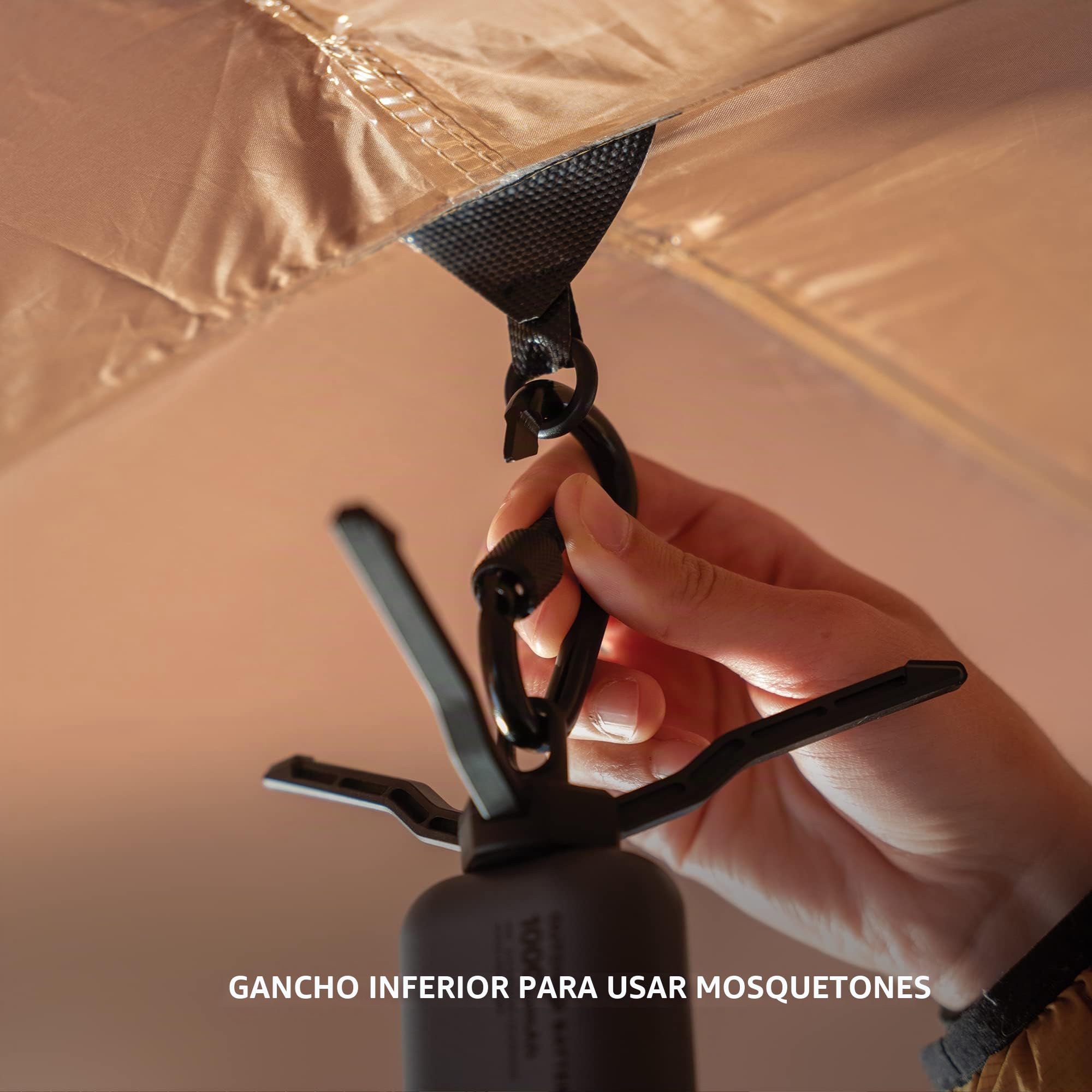 ELECOM NESTOUT - Linterna de panel LED para acampar al aire libre con mini trípode, luz LED regulable alimentada por USB, resistente al agua IP44, 30-1000 lúmenes, linterna portátil para banco de