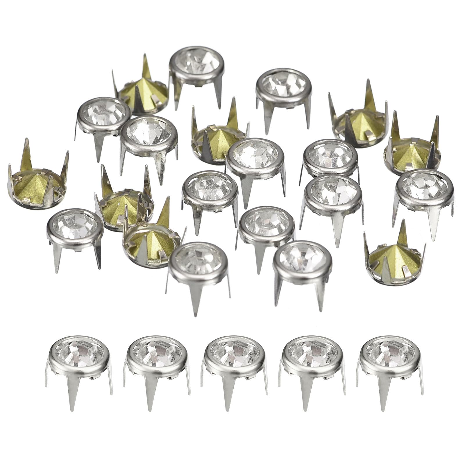 Diamantes de imitación con garra de 8mm uxcell para manualidades y ropa, 100 uds