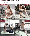 HAPBEAR Tapis de yoga pliable - 72"x24"x0,24" (6mm), Non glissant TPE Mat d'exercice pour l'entraînement à domicile, Yoga, Pilates, étirement, & Voyages durables & Éco-Amis, comprend sac de transport