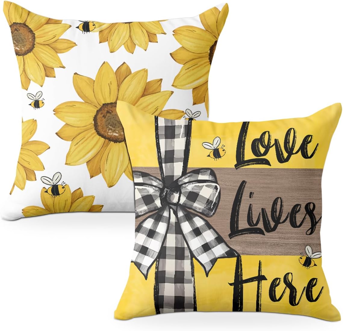 4 PCs Lemon Decor Pillow Covers 18x18, Italian Gifts Throw Pillow Covers | Italy Lemon Pillow Cases Decorative Pillow Protectors Living Room Bedroom Office Home Decor for Cushion Car Bed