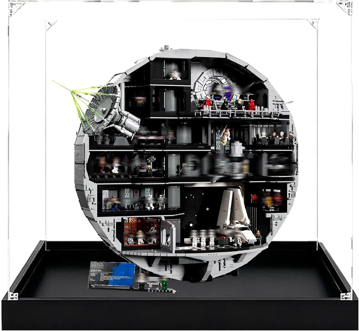 Acrylic Display Case, Compatible with Lego 75419 UCS Planet Sets,Dustproof,Storage Box,Compatible with 75419(Display Case Only, kit not Included) (Wood Background C)