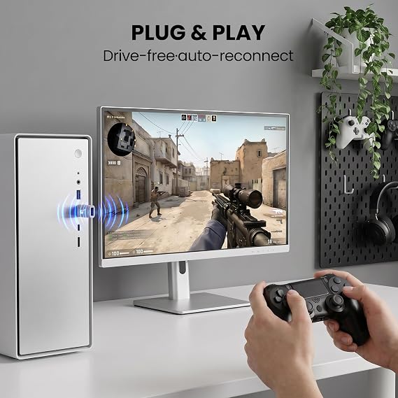 GuliKit Goku 2 Wireless Controller Adapter for PS5 DualSense & Edge,Xbox Series S/X & Elite Series 2,Switch 2 Pro,PS4 Bluetooth Gamepad On PC,Xbox Series,Switch 2,Fast Converter 2.95ms Low Lag