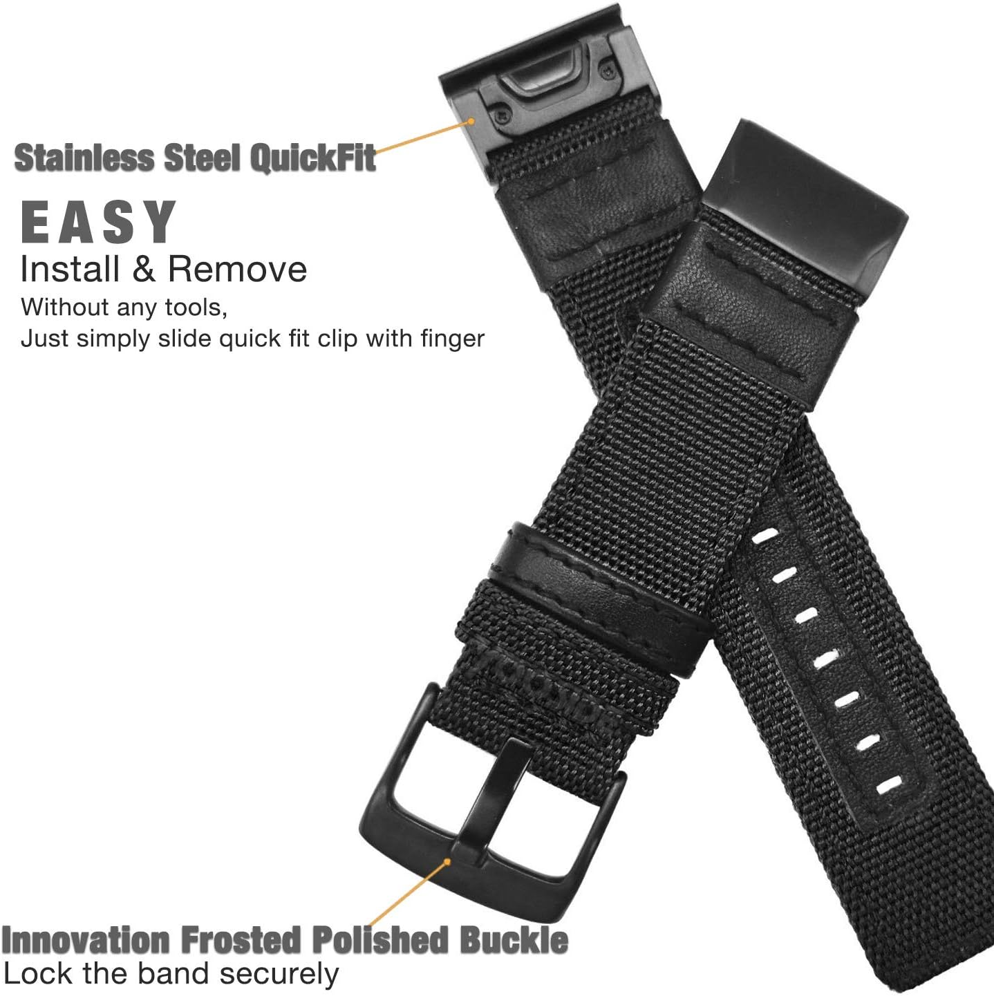 YOOSIDE Watch Strap for Garmin Fenix 7 / Fenix 6 / Fenix 5 / epix 2 / epix Pro 47mm - Image 3