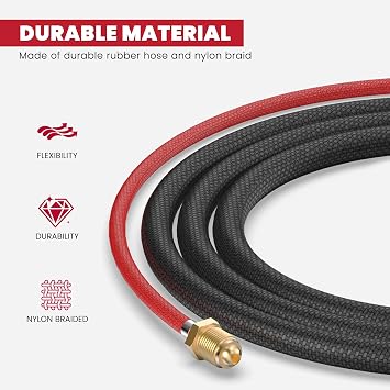 TIG Welding Torch, 13FT WP-17FV Argon Air Cooled Lift TIG Torch Flexible Tig Torch Head with Gas Valve Adjustment. (TIG17FV Flexible)