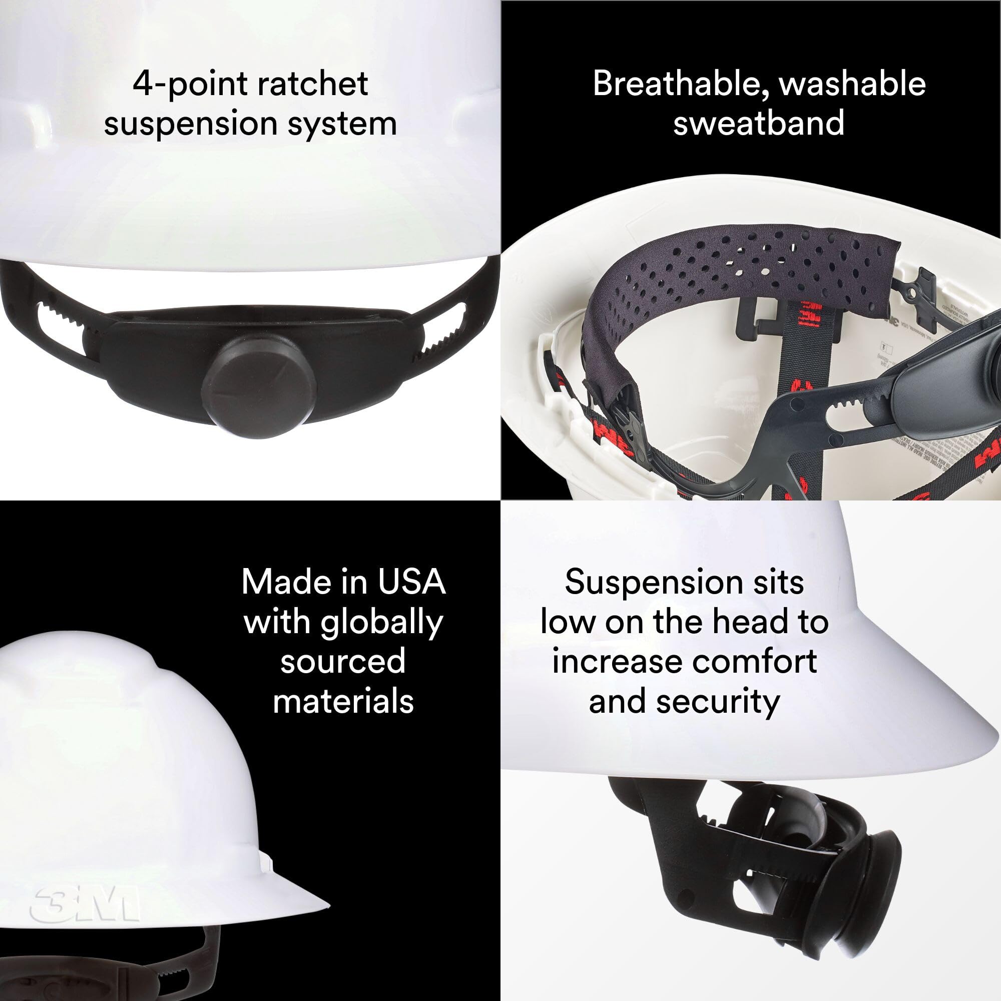 3M SecureFit CHH-FB-R-W6-SL, con Ajuste de trinquete, Color Blanco