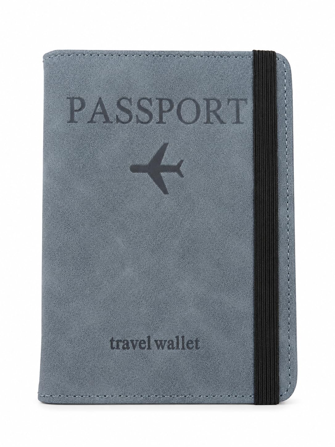 Passport Holder & Cover | PU Leather Bi-Fold Travel Wallet with RFID Blocking, Card Slots & Boarding Pass Pocket | Travel Friendly (Sky Blue)-image-41