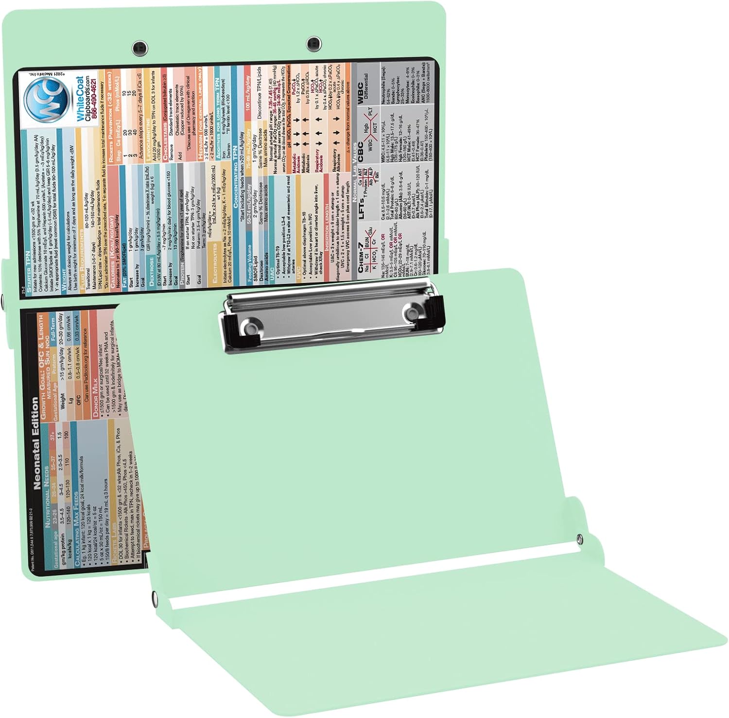 Whitecoat Clipboard® - Neonatal Edition (Mint, Bifold)