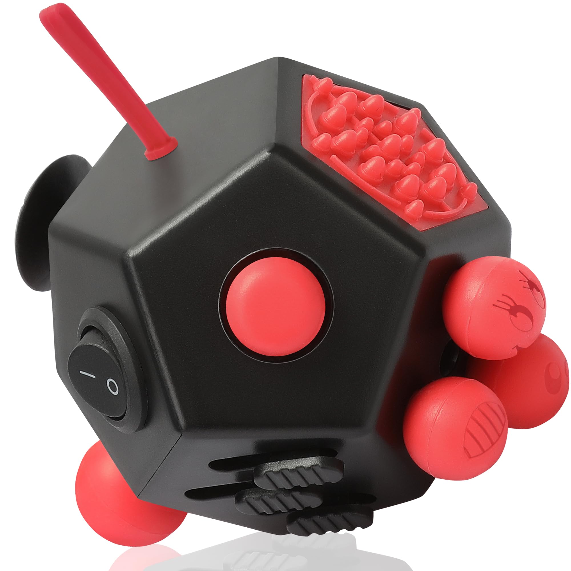 VCOSTORE Fidget Cube for Kids Adults, Fidget Toys for Anxiety, Cube Fidgets Toy Anti Stress Autism OCD ADHD, 12 Sided Sensory Toys for Adult Girls Boys Teens