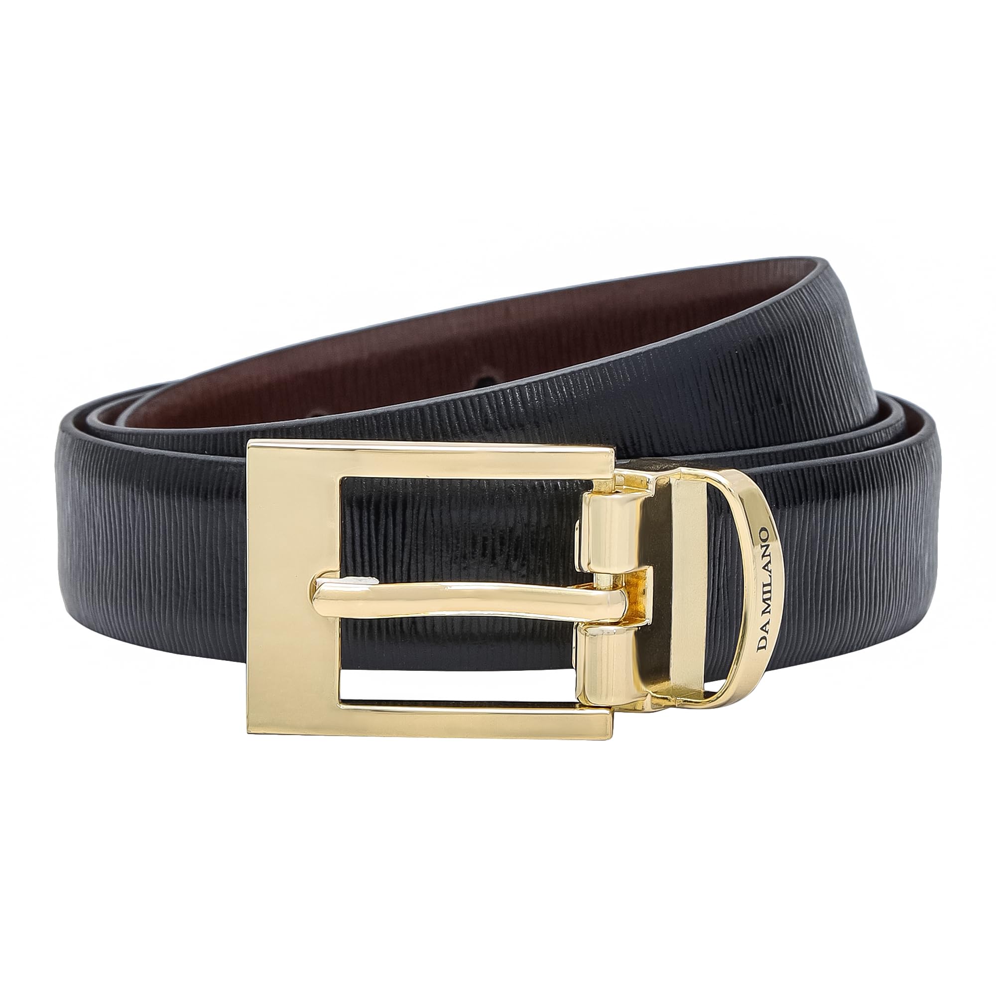 Reversible Leather Belt for Women - Black-image-10