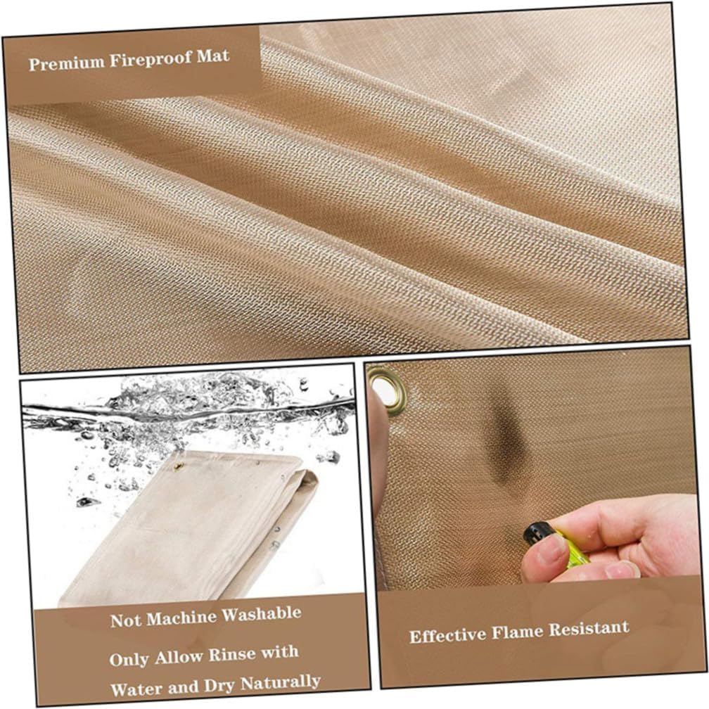Fire Retardant Cloth Outdoor Fireproof Mat Stove Fireproof Blanket Fiberglass Blanket for Picnic BBQ