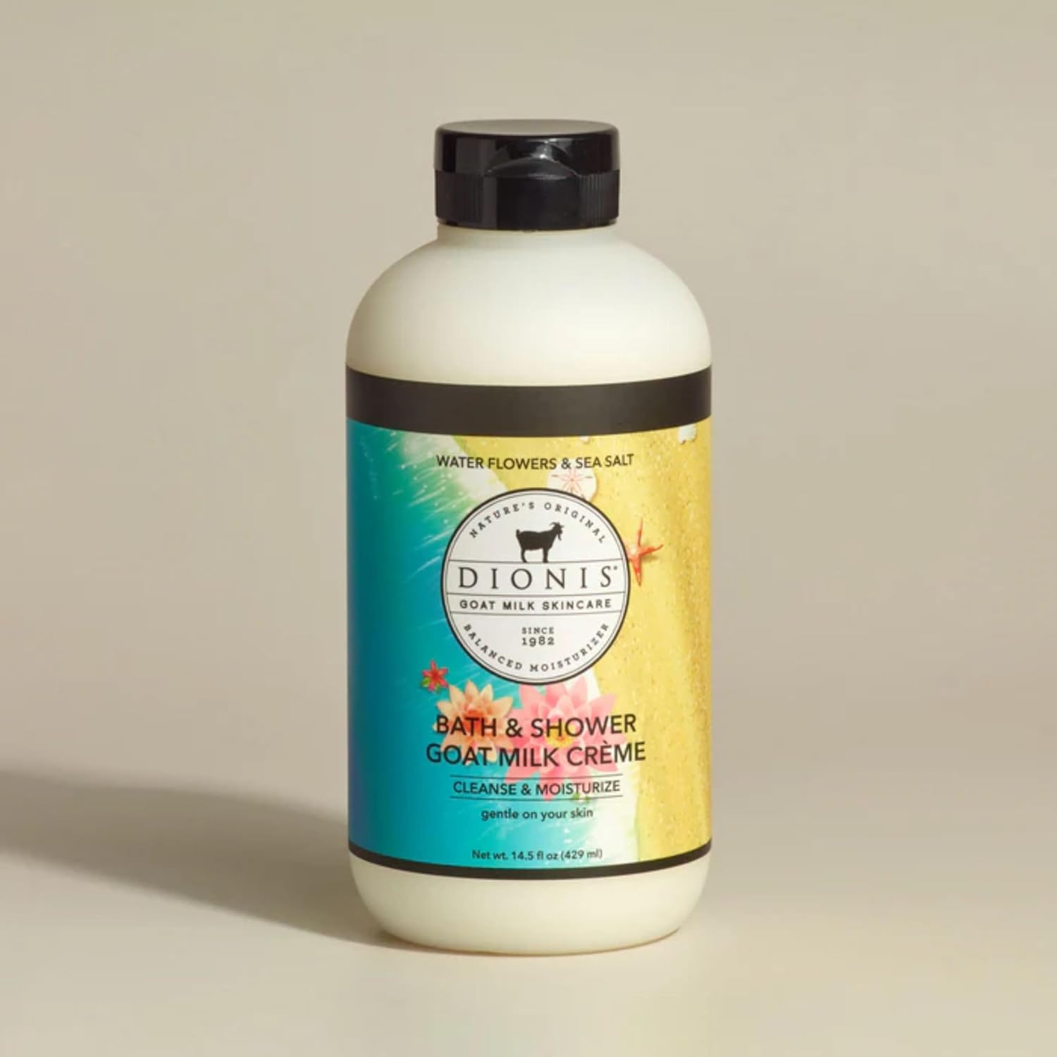 Dionis Goat Milk Bath Soap & Liquid Shower Crème Water Flowers & Sea Salt 14.5oz (Pack of 1)