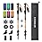 KINGGEAR Nordic Walking Stick, TP1 Hiking Poles Retractable Lightweight 7075 Aluminum, Trekking Poles with Flip Lock, Natural Cork and EVA Grip, 2pc Hiking Gear