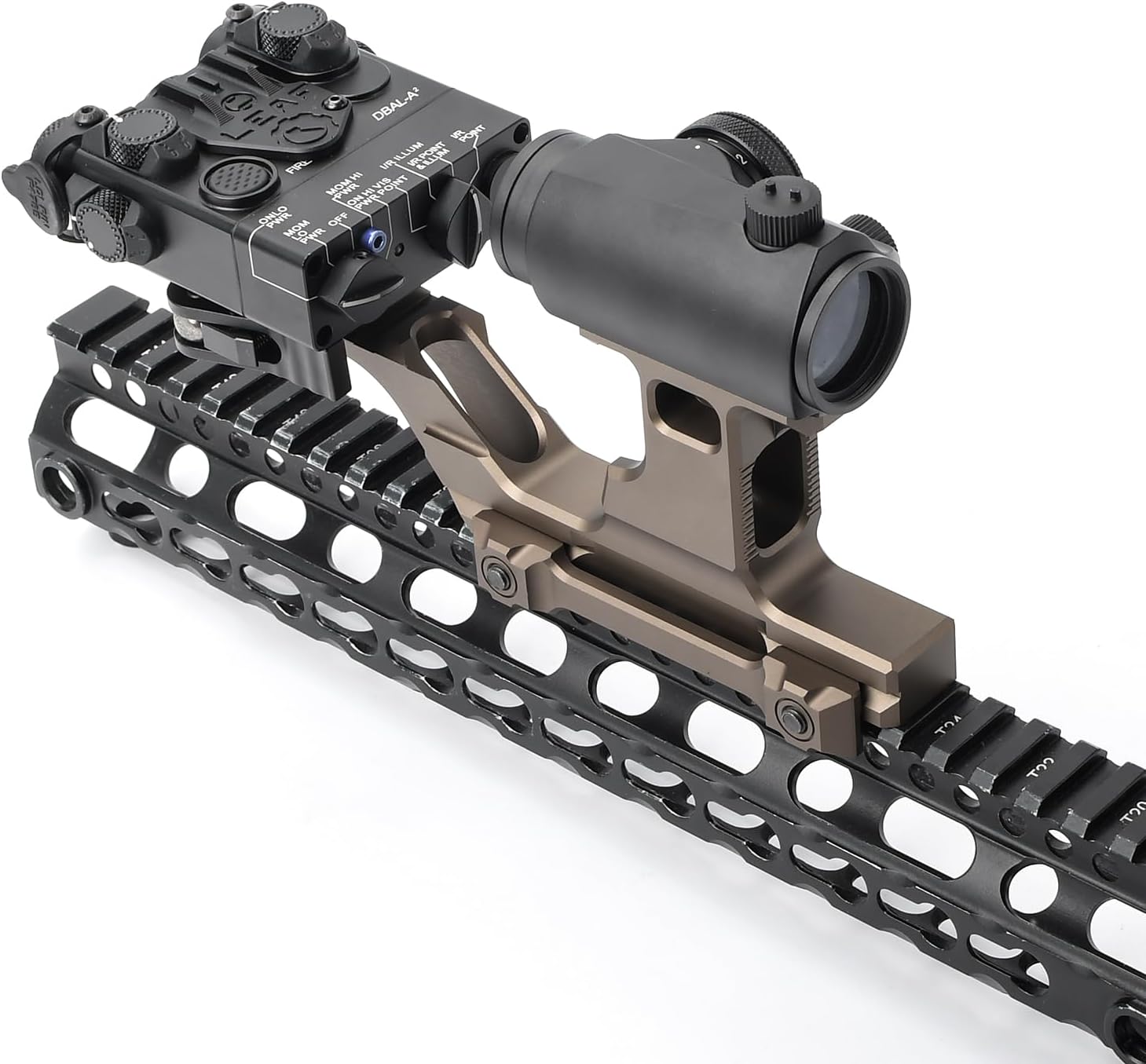 Tactical Group Type HY Mount Red Dot Riser + Picatinny Riser Mount Optics Scope Riser Mount Kit for RMR Red Dot Sight, Tan