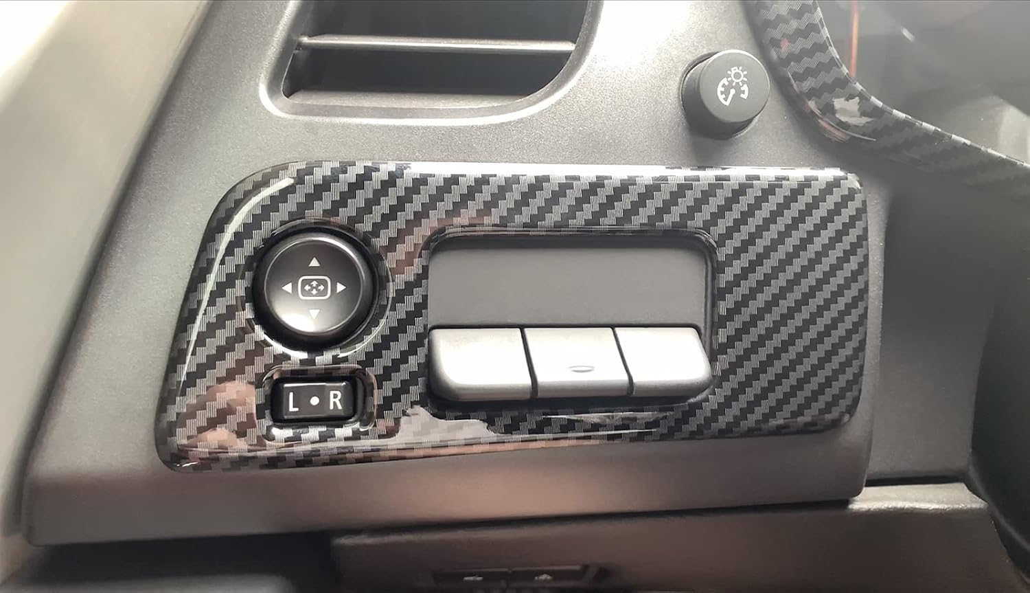 for Corvette C7 Carbon Fiber Headlight Switch Cover Trim Accessories for 2014-2019 Chevrolet Corvette C7