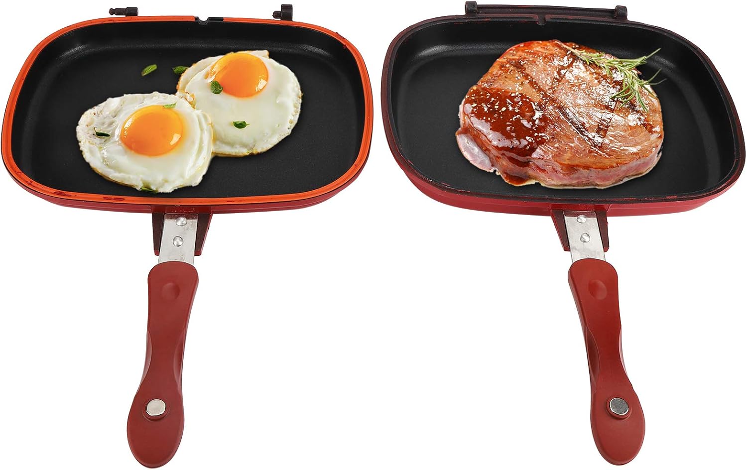Haofy Frying Pan, Double Sided Grill Pan, 28 cm Kitchen Pancake Pan Omelette Trays for Cooking Sandwich Breakfast