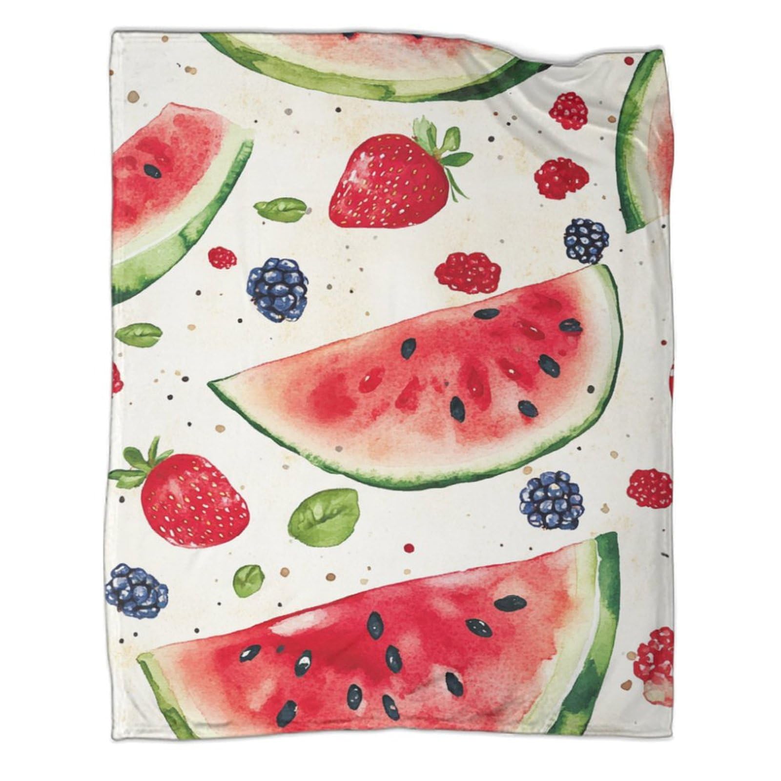 Couverture lit flanelle contre le froid plaid pastèque doux canapé