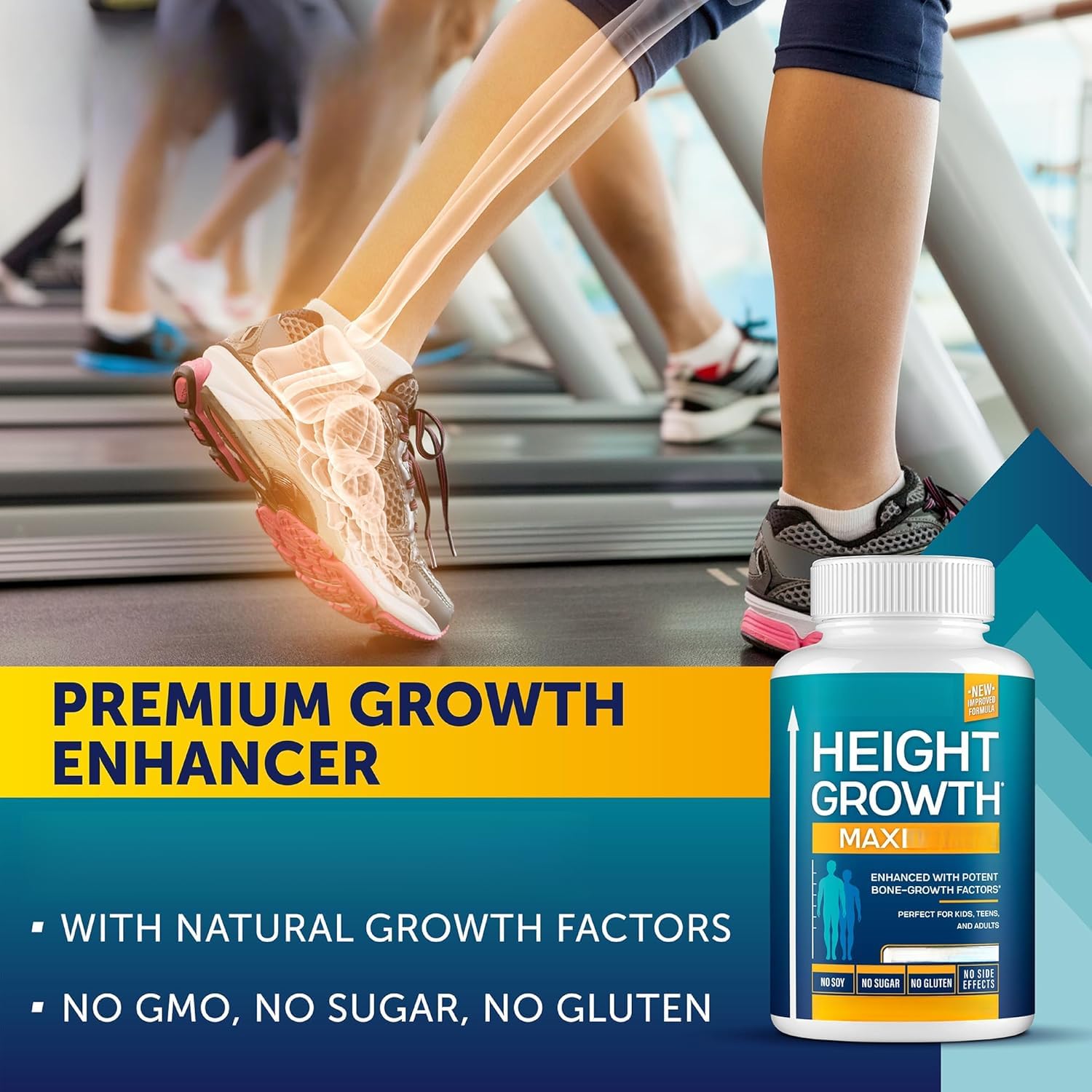 Growth Nutrition (paquete de 2) - Promueve el crecimiento corporal | Apoya el crecimiento mientras duerme - Apoya la salud de las articulaciones y los músculos