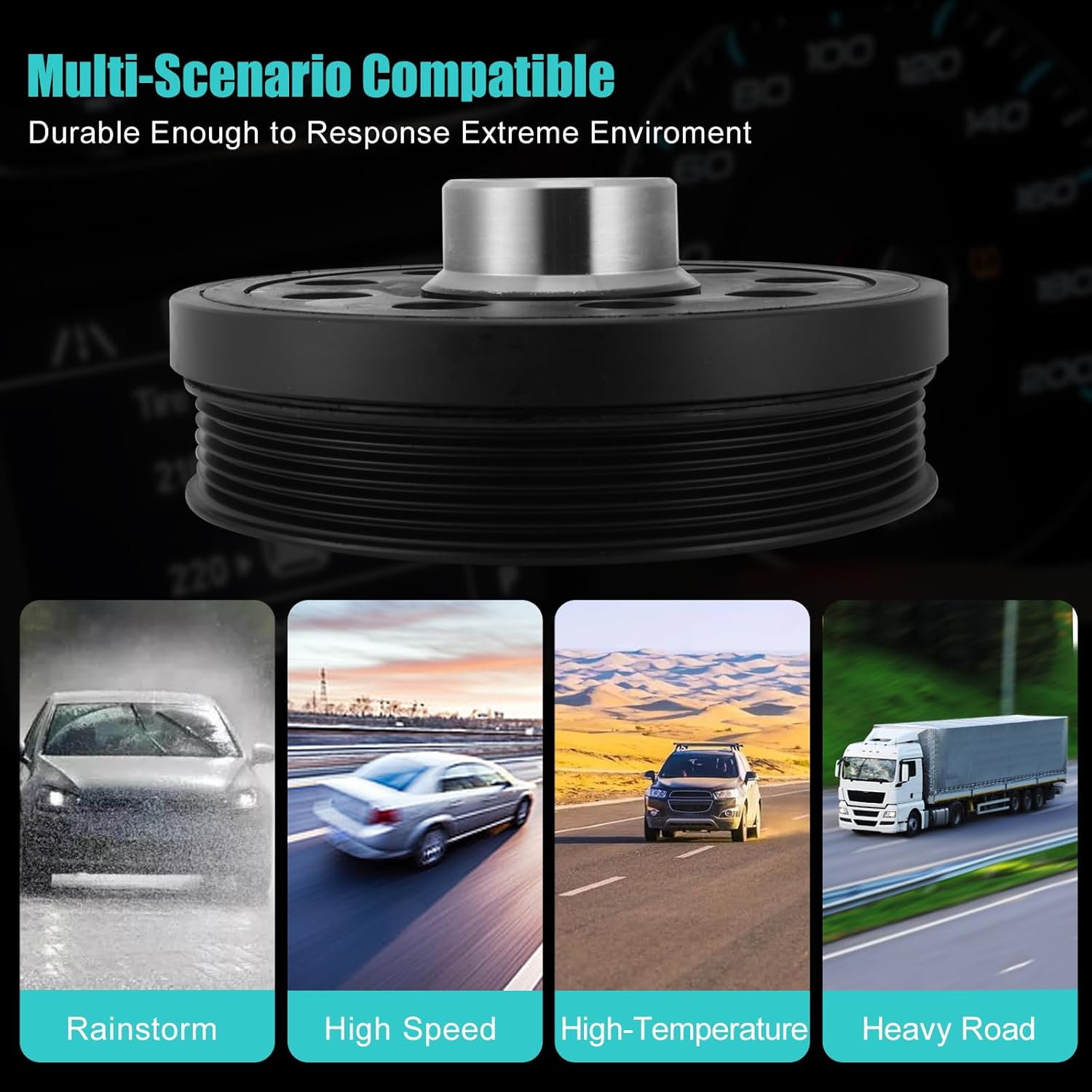 11238512072 Engine Harmonic Balancer Crankshaft Pulley (2.0L L4) Compatible with BMW 328d 2014-2018, 328d xDrive 2014-2018, X3 2015-2017, Replaces 11282467382, 20-01080-SX