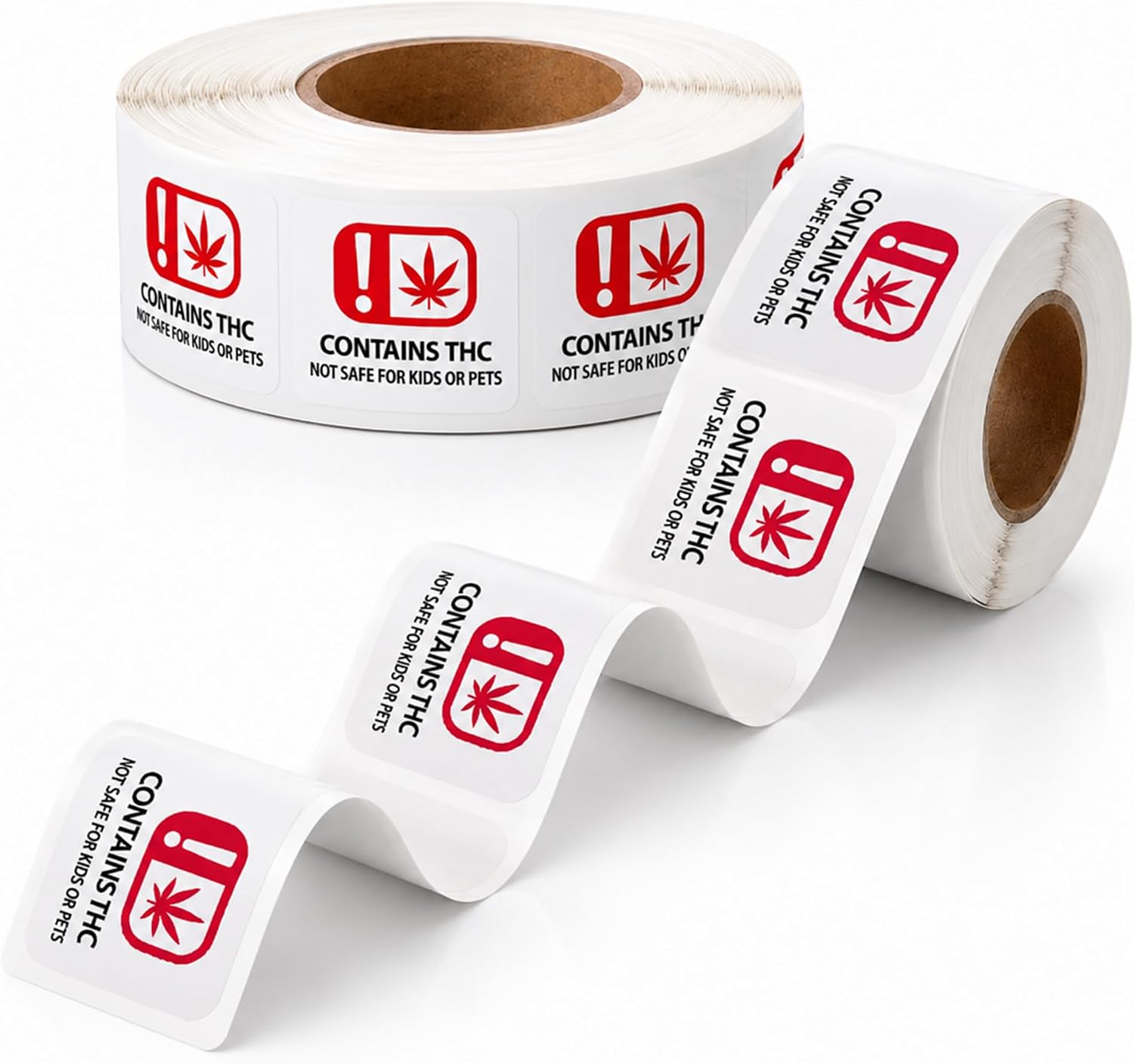 1000 Count 0.59" x 0.78" Pre Printed Adhesive Roll Labels for Packaging Use