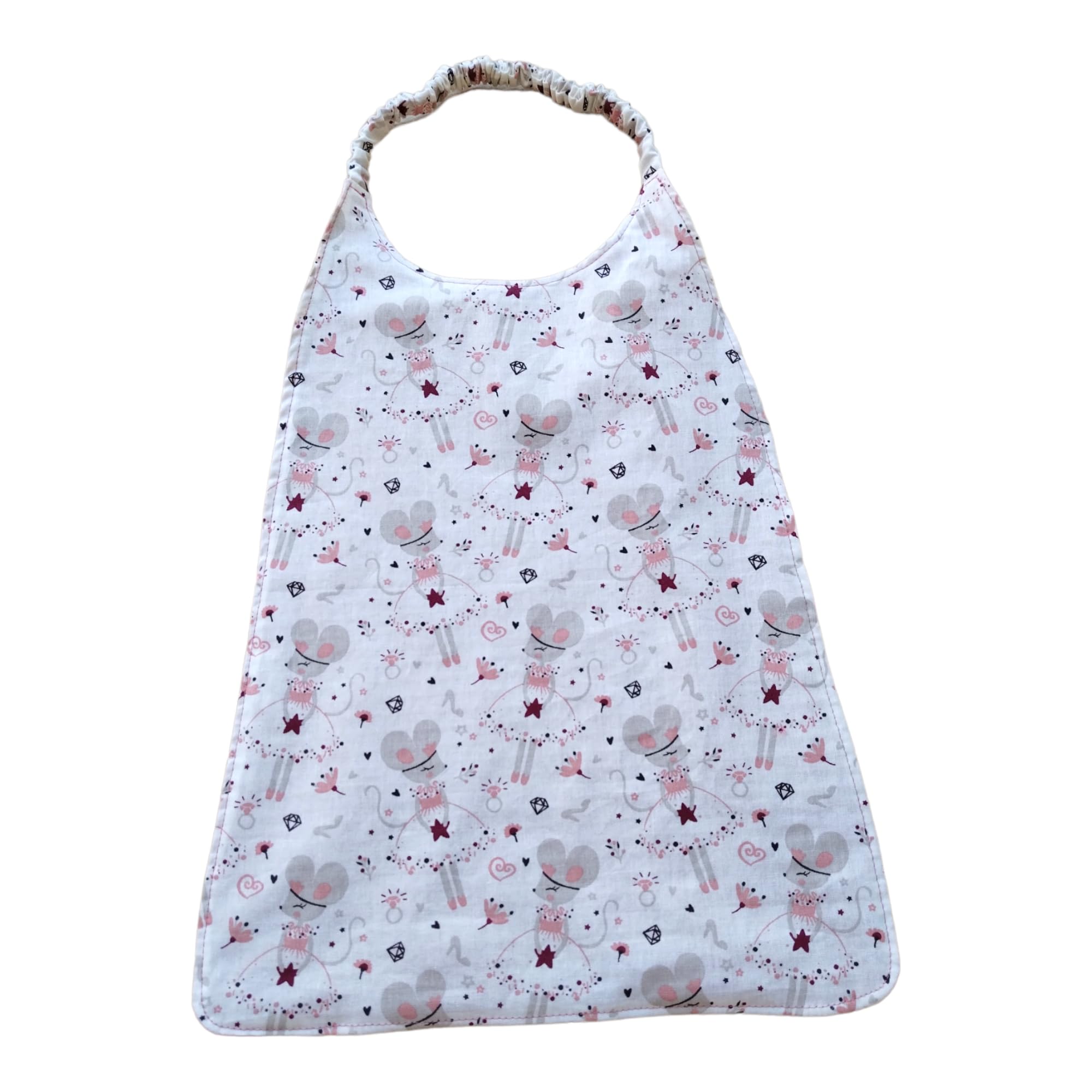 Lot de 2 serviettes de table élastique de cantine maternelle pour enfants Grand bavoir