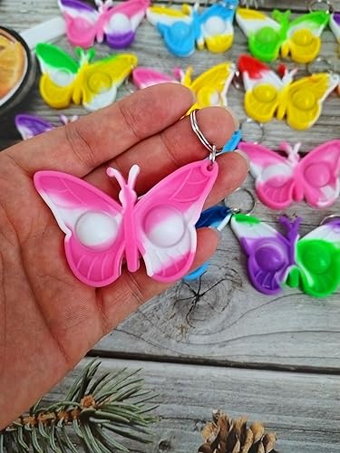 Miniatura 6 de Paquete de 20 mini llaveros a granel, suministros de fiesta de cumpleaños y premio para estudiantes de aula