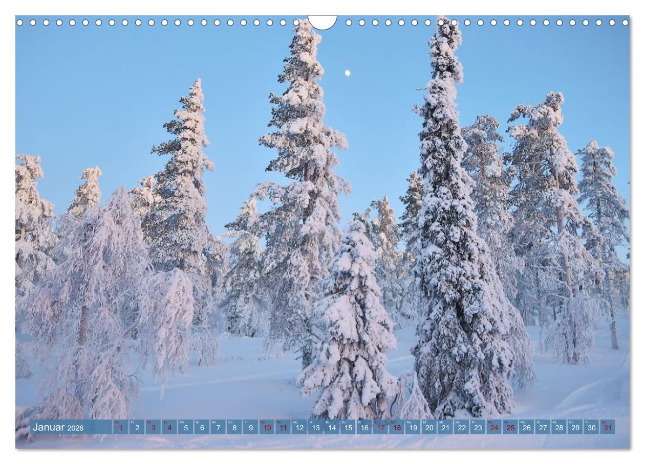 Finnisch Lappland (Wandkalender 2026 DIN A3 quer), CALVENDO Monatskalender: Weite Natur, Rentiere und Polarlichter: Für alle Finnland/Lappland-Fans ein toller Begleiter durchs ganze Jahr!