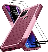 Vista 16 de Jeylly para Moto G Stylus 5G 2021 Funda con [2 Pack] Protector de Pantalla de Vidrio Templado, Protección Grado Militar Anti-Arañazos, Funda