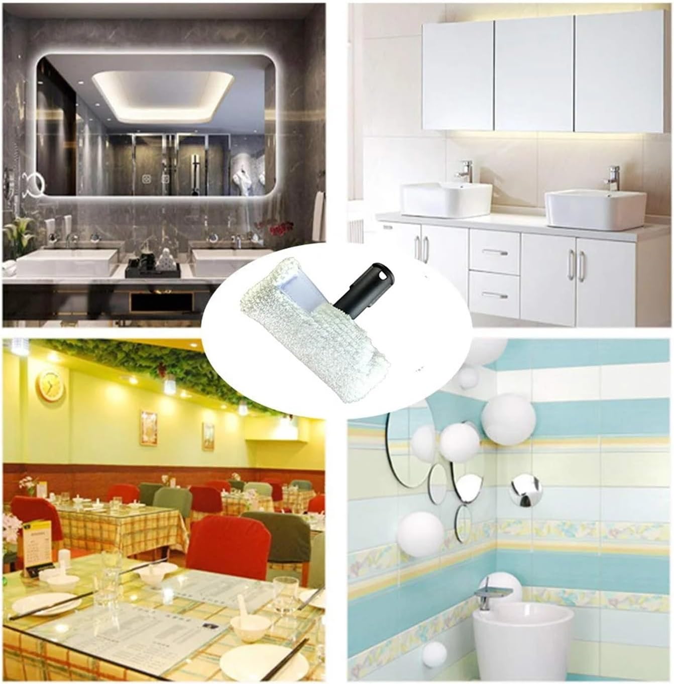 Microfiber Mop Cloth,Compatible For Karcher Easyfix SC2 SC3 SC4 SC5 CTK10 CTK20 Handheld Magic Steam Brush Vacuum Cleaner Spare Parts(6 pcs)