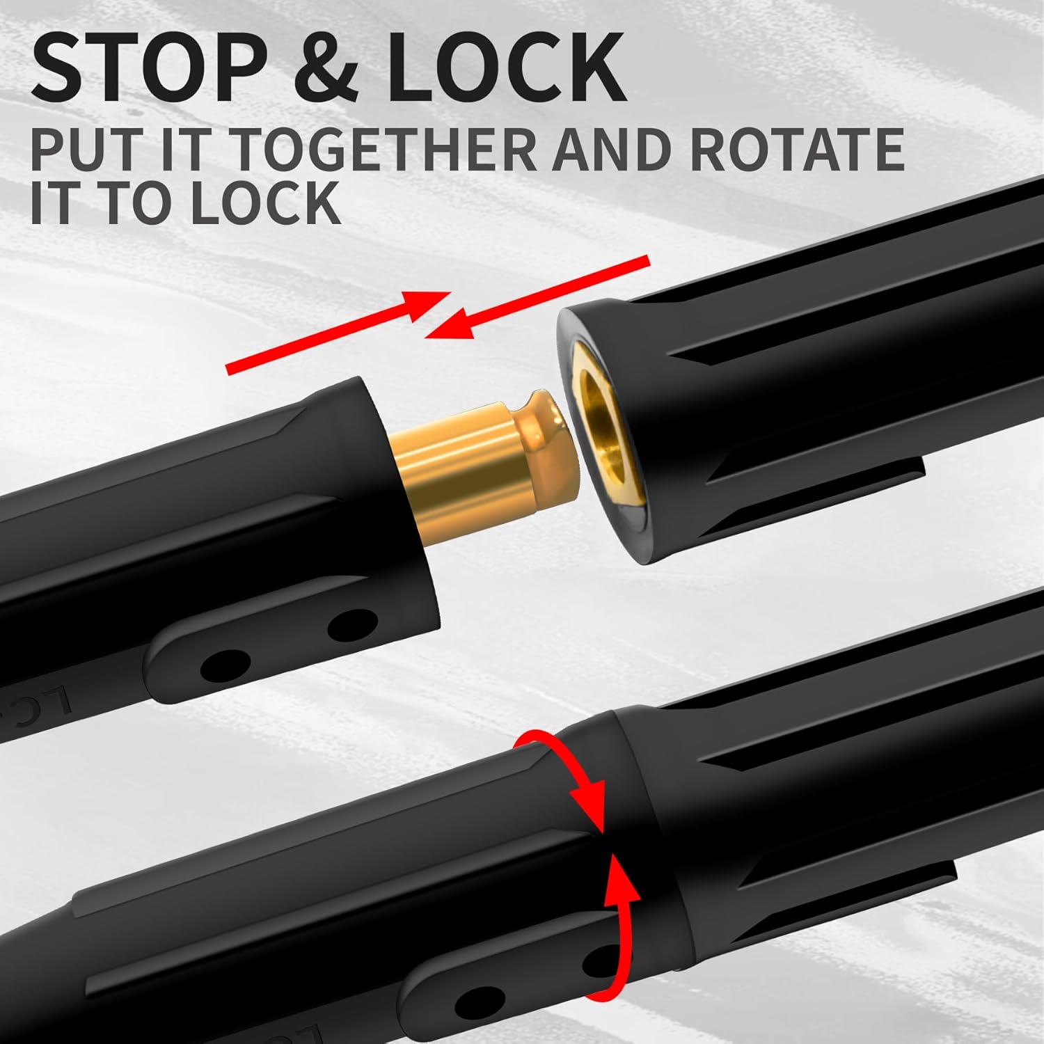 LC-40 Welding Lead Connector, Welding Cable Quick Connectors, Male & Female Welding Connectors for Welding Machine Accessories, 1/0 and 2/0 Welding Lead Size Capacity, 350 Amp Max Rating