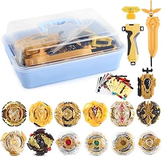 3T6B Bey Battling Burst Launcher Spinning Tops 12pcs Set, 2 Turbo Burst Launcher, Battling Top Game Novelty Toys for Kids Children Gift