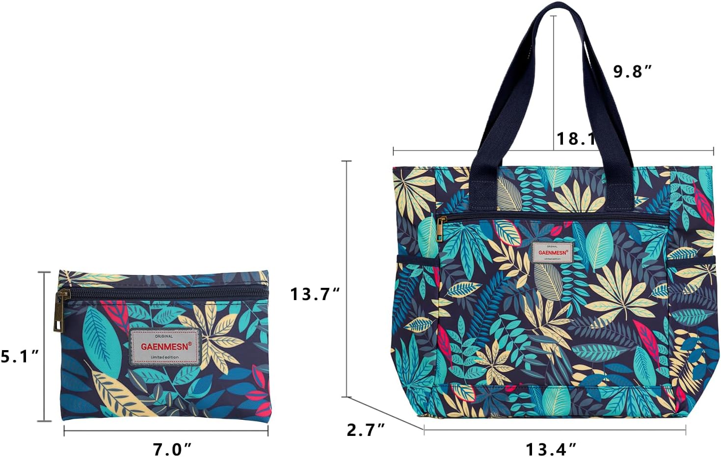 GAENMESN Women's Lightweight Waterproof Tote Bag Durable Designer Handbag with Zipper Travel Commute Everyday Use