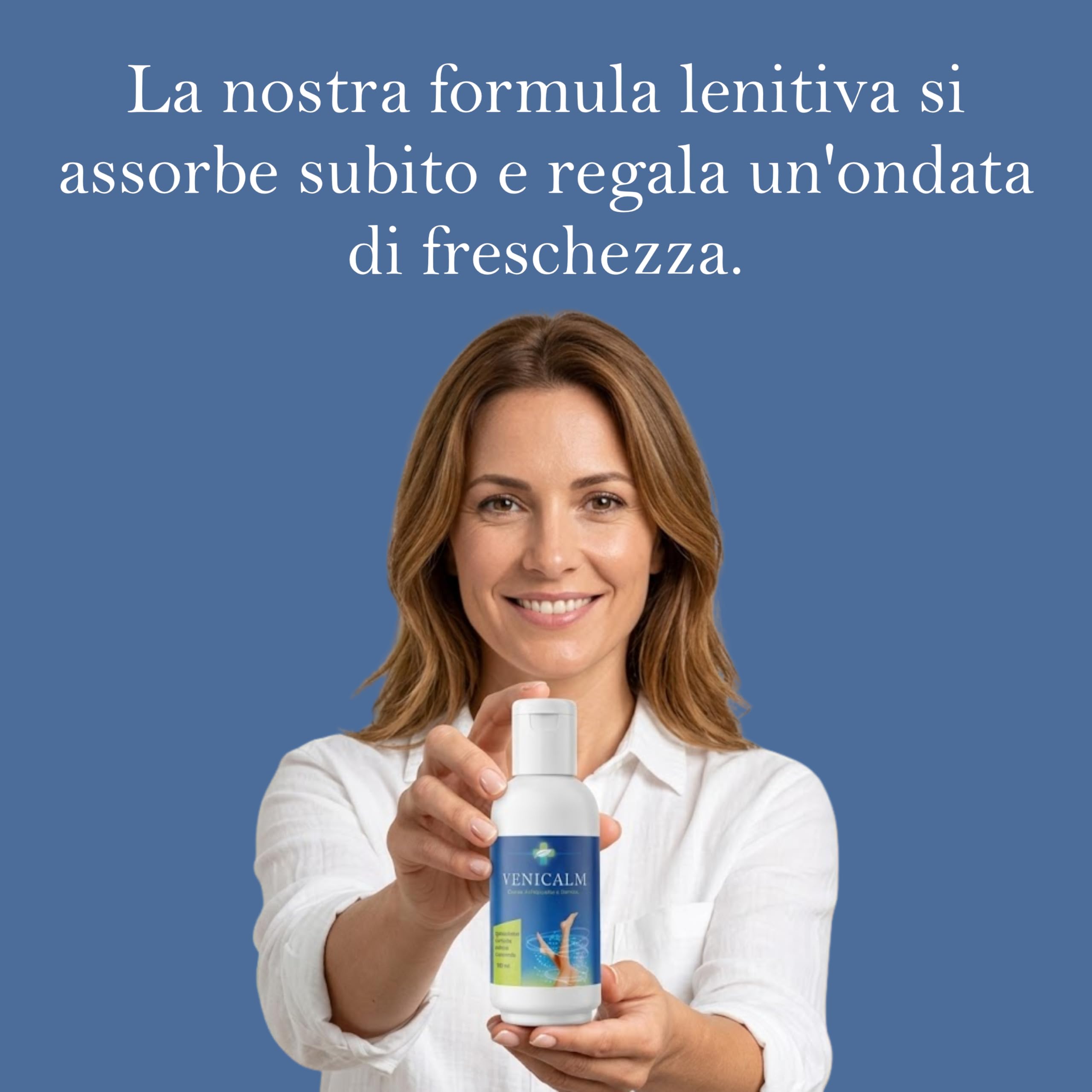 Venicalm Crema Rinfrescante e Lenitiva Gambe 100 ml – con Ippocastano, Centella Asiatica e Camomilla – Sensazione di Sollievo e Freschezza Quotidiana