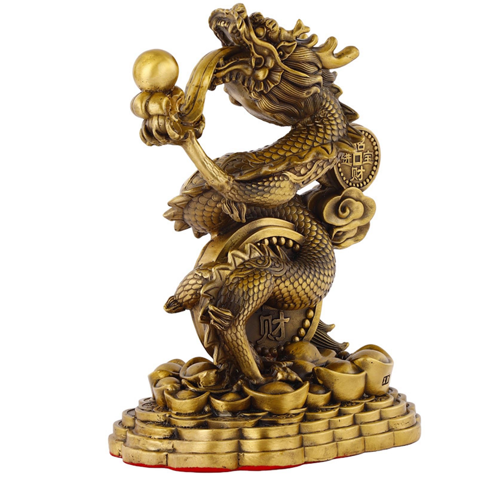 NHDVDVAV Chinese Dragon Statue Feng Shui Decor Figurine for Attract Wealth