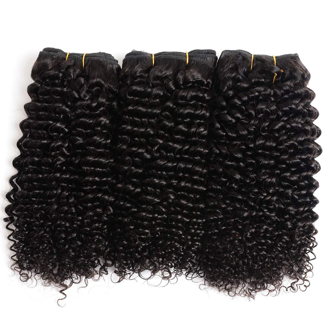 Brazilian Curly Bundles Human Hair Virgin Hair Kinky Curly 100% Unprocessed Remy Virgin Cheap Human Hair Weave Extensions Natural Black Quick Weave for Black Women