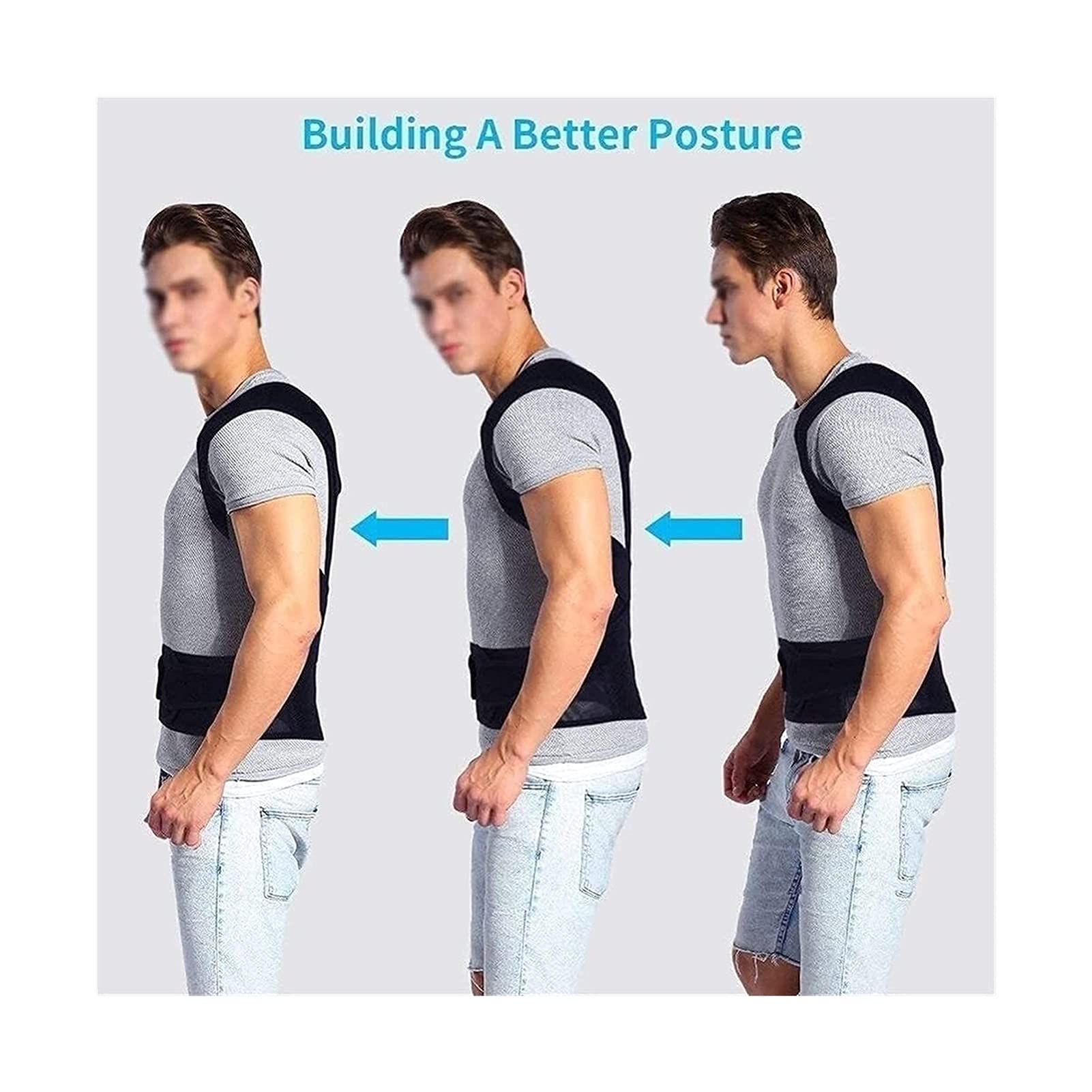 Correttore Posturale Schiena Completa Supporto Lombare Spinale Raddrizzatore per Uomo Donna e Bambino Traspirante Regolabile per Collo Spalla (Dimensioni : 4XL) (Dimensioni : Large),Correttore