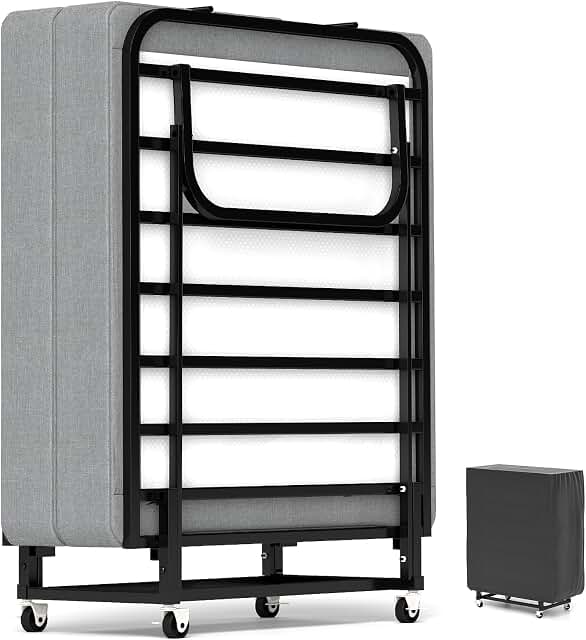 Viekoet folding bed with metal frame