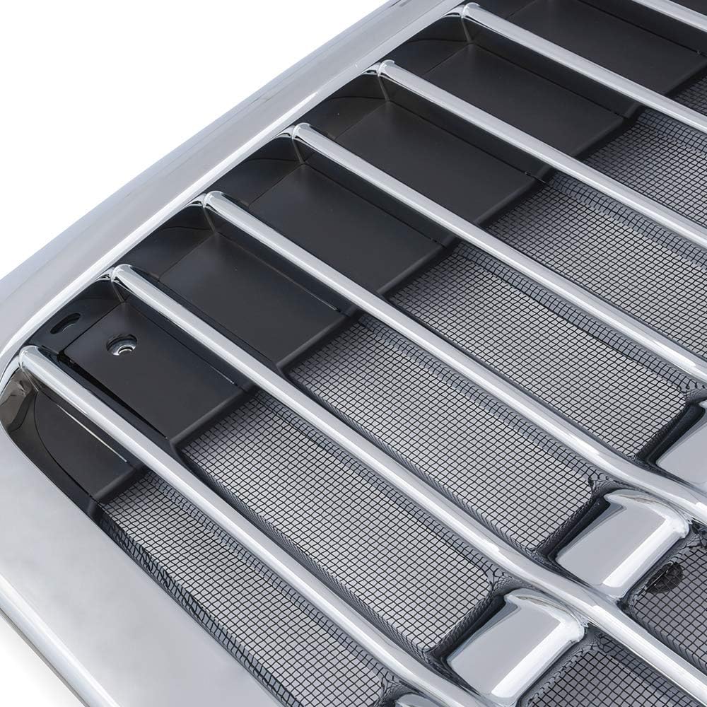 Top Rated Chrome Triple Plated Front Hood Radiator Grill Grille With Bug Screen Compatible For Freightliner Cascadia 2008-2016 A17-19112-000 A17-15624-003