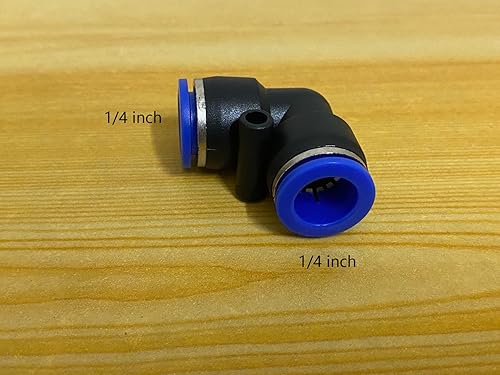 Miniatura 6 de 5 conectores reductores de tubo de 3 vías en forma de T de 0.394 in x 0.236 in x 0.394 in, empuje rápido para conectar la conexión en T