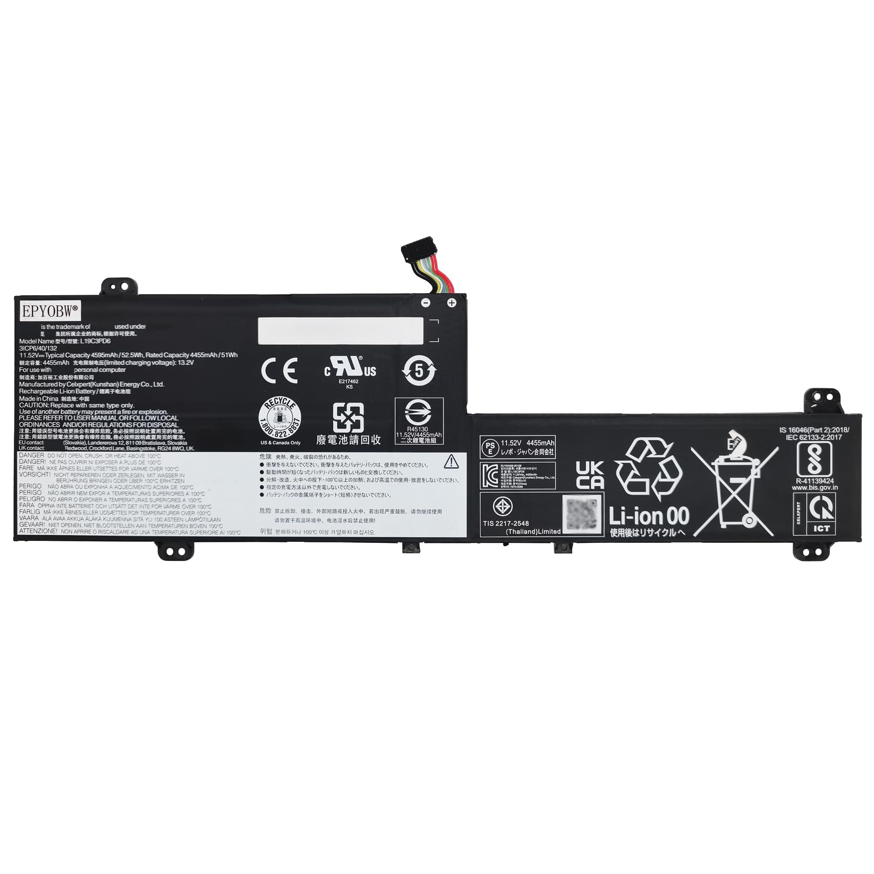 Genuine Battery For Lenovo Flex 5-15IIL05 - L19L3PD6 L19C3PD6 L19M3PD6 L19D3PD6