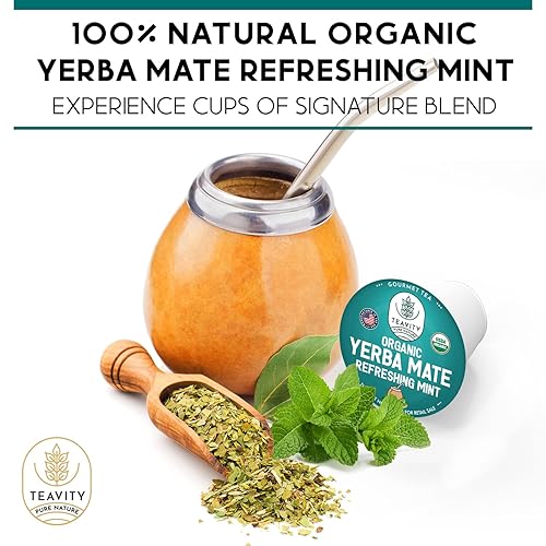 Vista 270 de Teavity - Paquete variado de cápsulas de té orgánicas Cápsulas de té caliente o hielo para Keurig, manzanilla, desayuno inglés, té negro, cápsulas