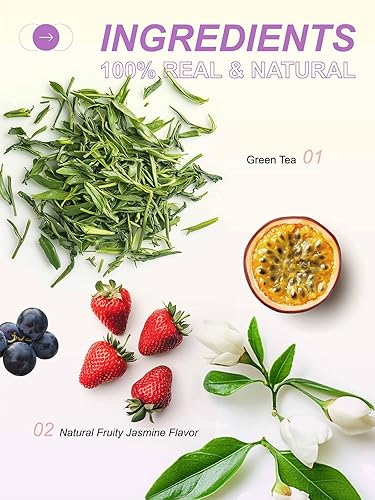 Vista 37 de TeeLux Bolsas de té verde, té verde puro natural, súper antioxidante, cafeinado, 100 bolsas de té para apoyar la salud general