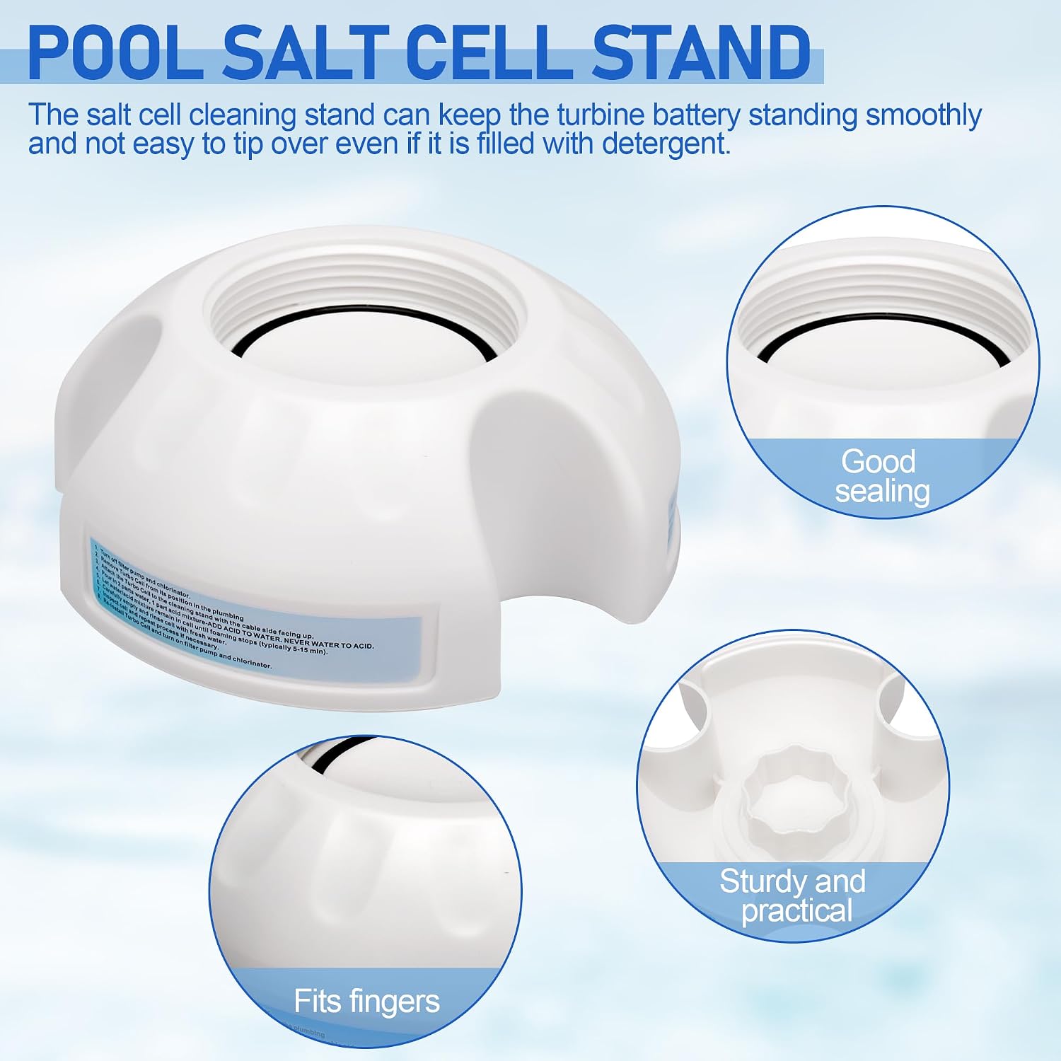 Pool Salt Cell Stand Compatible with Hayward Turbo Cells, Replacement for Hayward GLX-CELLSTAND Cleaning Stand, Salt Cell Stand for Cleaning