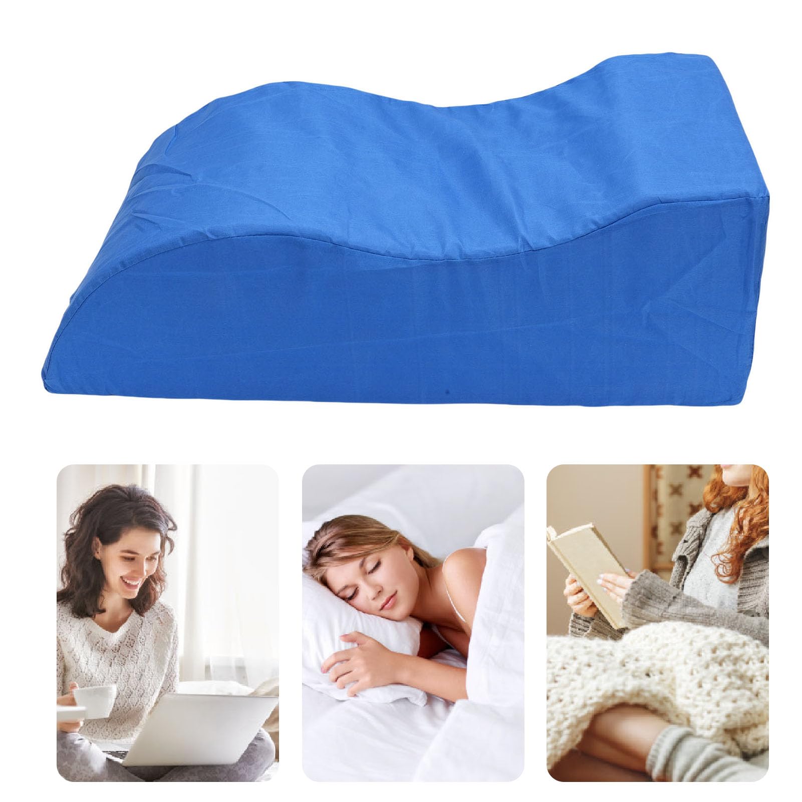 Qcwwy Almohada Elevadora para Reposapiernas para Cama, Cómodo Cojín Ortopédico con Funda Extraíble y Lavable, Cojín de Apoyo para Piernas y Rodillas para Recuperación del Sueño