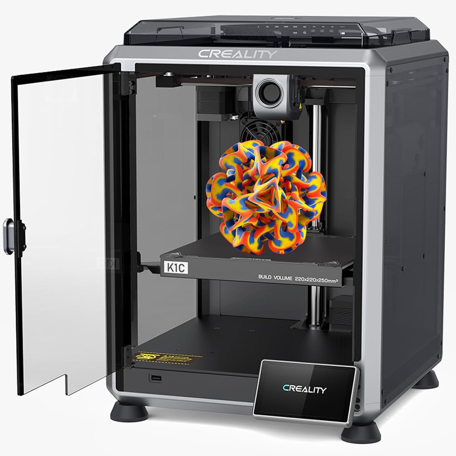 Creality K1C 3D Printer High Speed 600mm / s 3D Printer with Al Camera Suitable for 3D Printing Carbon Fiber Clog Free Extruder Quick Replaceable Tri-Metal Nozzle Cooling Trio