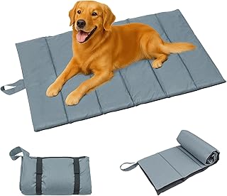 Hundedecke Outdoor Waschbar Hundematte Faltbar Tragbar Weiches Hundebett 105x63cm Isolierend rutschfest für Reisen Camping Auto Hundedecke Unterwegs