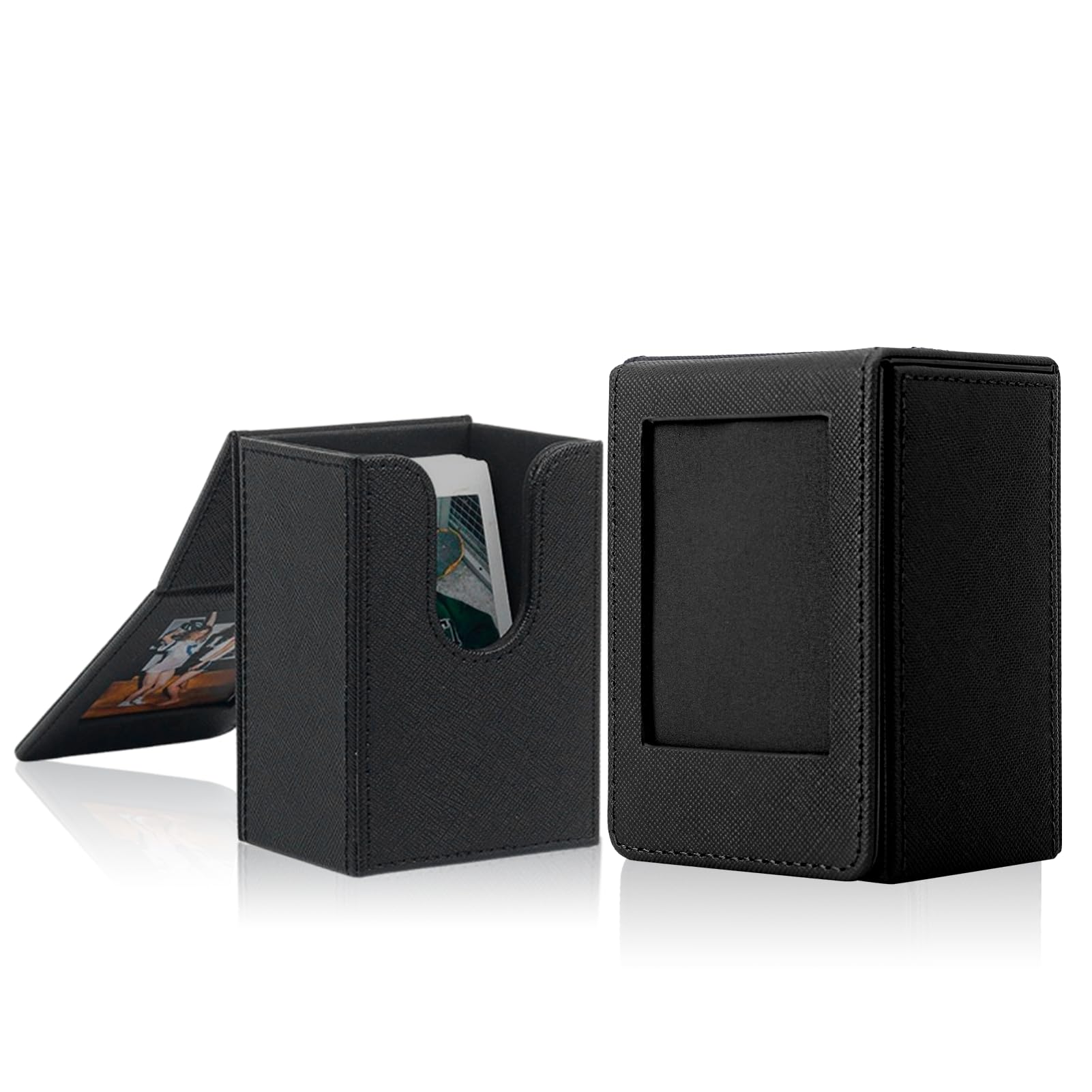 Boîte de Rangement Photo pour Instax Mini – Étui de Stockage 3 Pouces Noir, Compatible avec Fujifilm Instax Mini Film (54x86mm)