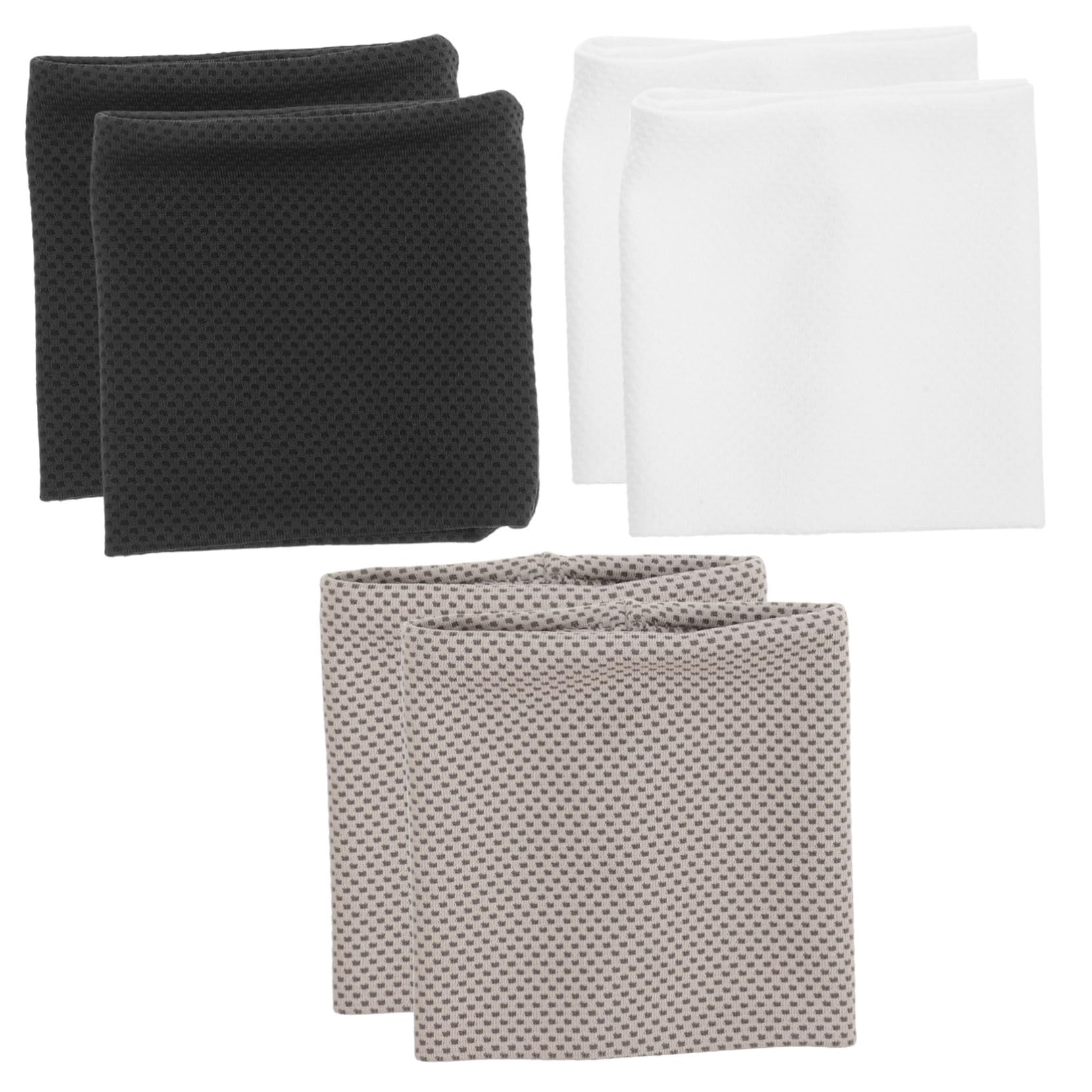 Totority 6Pcs Unisex Cooling Wristbands Breathable Ice Cool Wrist Covers for Sports Comfortable Sweat Absorbent Sleeves for Summer Outdoor Activities Grey