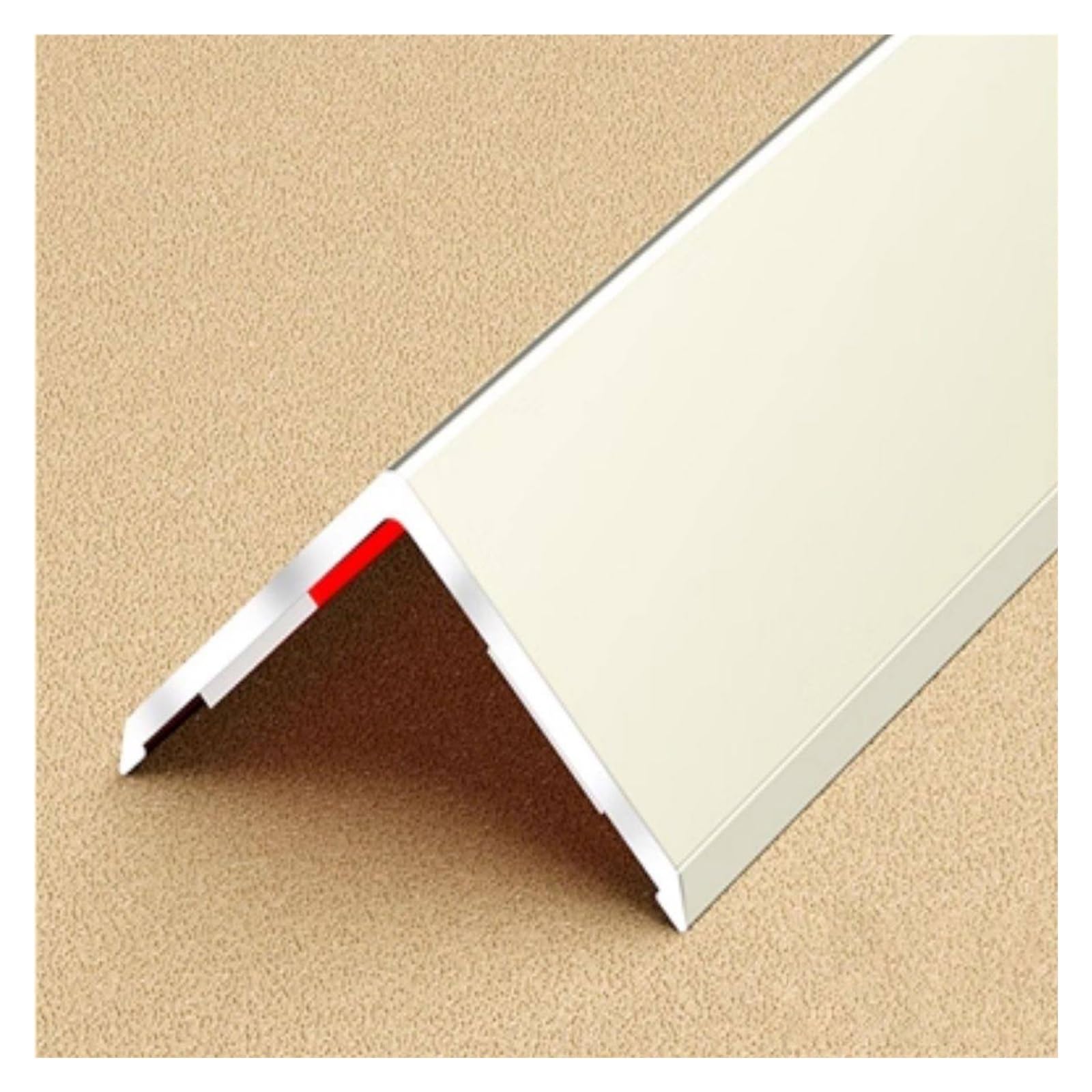Paraspigoli Protezioni Angolari in Alluminio per Pareti, Protezioni Angolari in Metallo per La Protezione delle Pareti, Autoadesive Protezioni Angolari Adesive(Beige,L-40in/101.6cm)