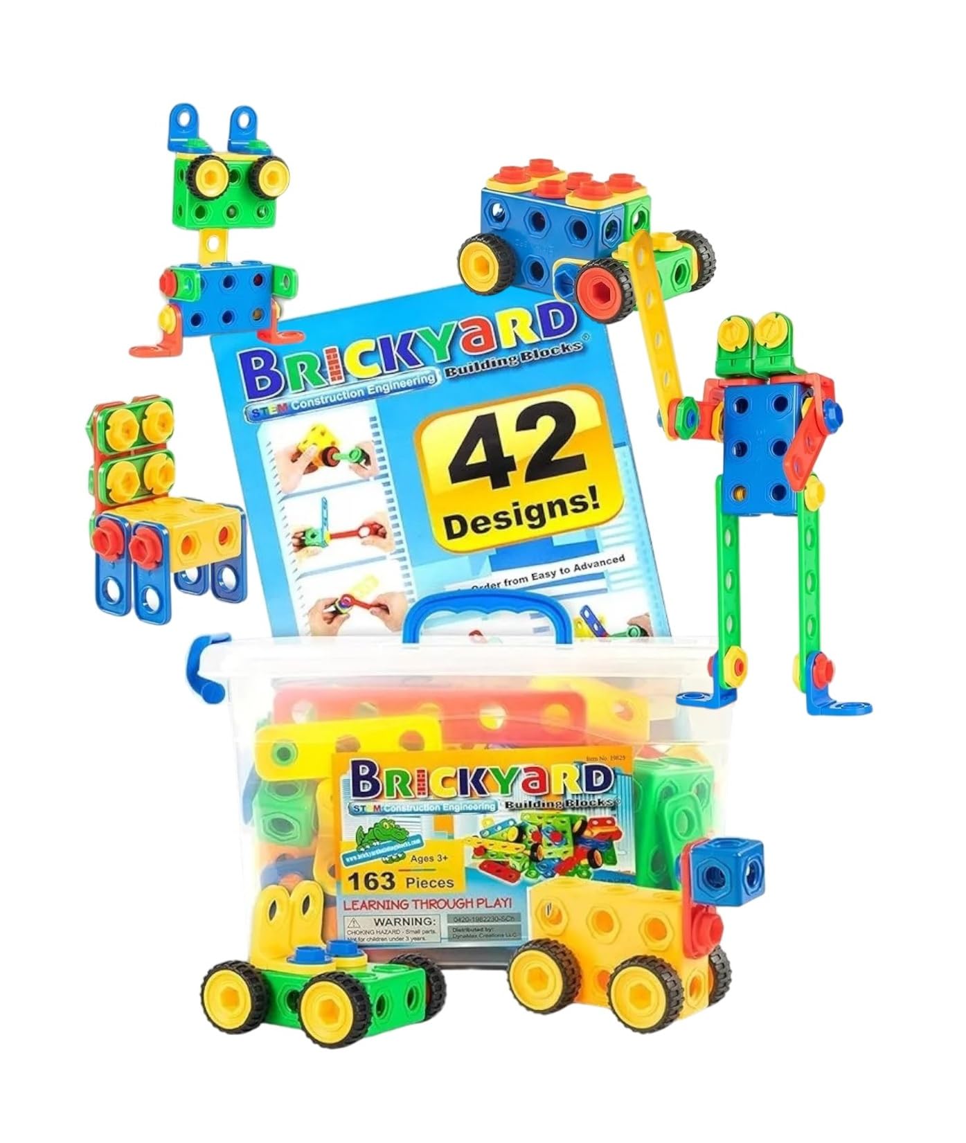 Amazon.com: Educational Building Blocks with 163 Pieces